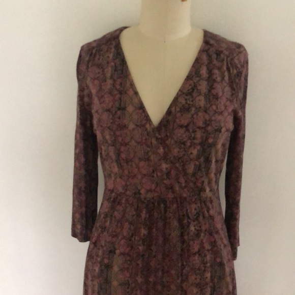 Peruvian Connection wrap style printed dress - Picture 3 of 9